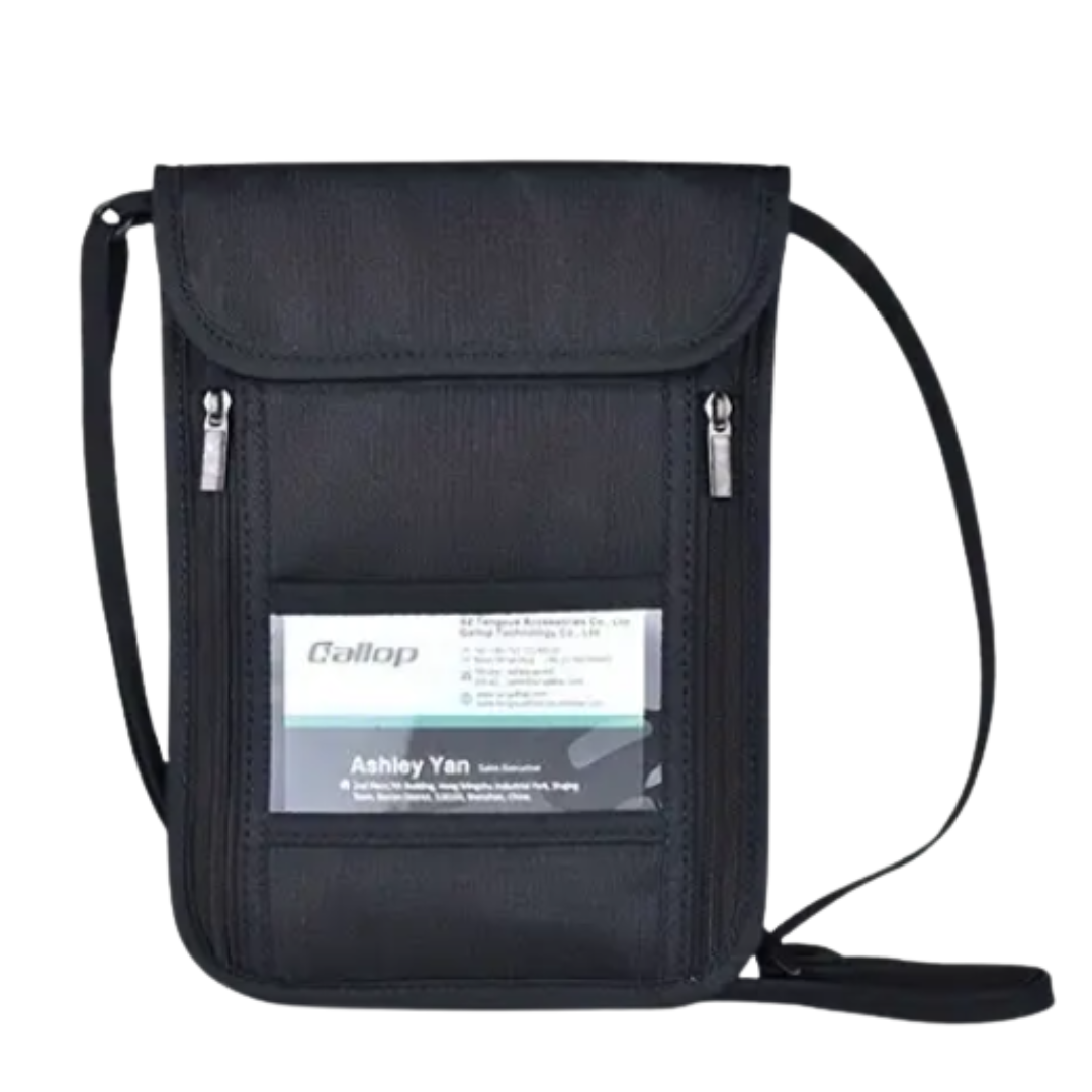 RFID Protected Nurses' Pouch in Black - Let us add your logo or name