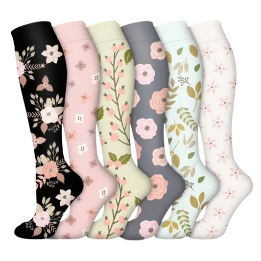 Beautiful Floral Compression Socks- 6 designs to choose from