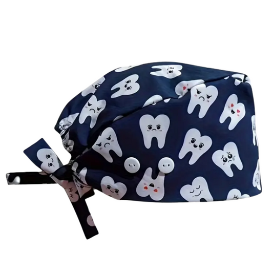 Tooth Scrub Cap - Perfect for Maxillofacial Specialists, Nurses, Dentists, Dental Nurses and Dental Assistants