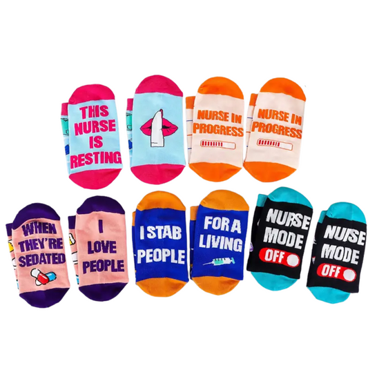 Nurse Socks with Slogans (5 designs to choose from)