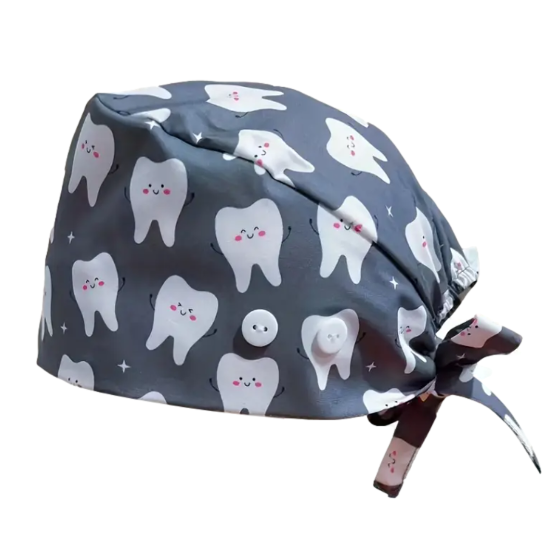 Tooth Scrub Cap - Perfect for Maxillofacial Specialists, Nurses, Dentists, Dental Nurses and Dental Assistants