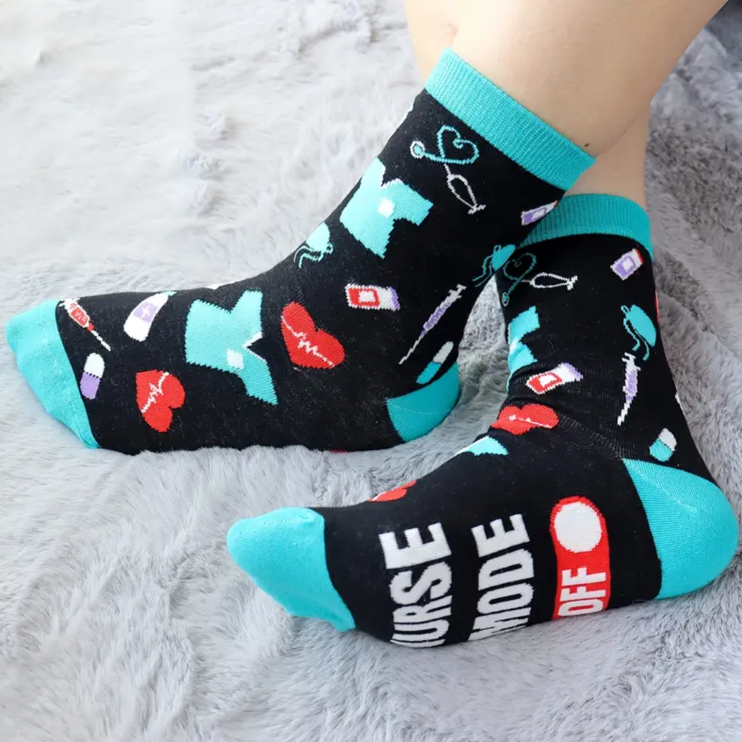 Nurse Socks with Slogans (5 designs to choose from)