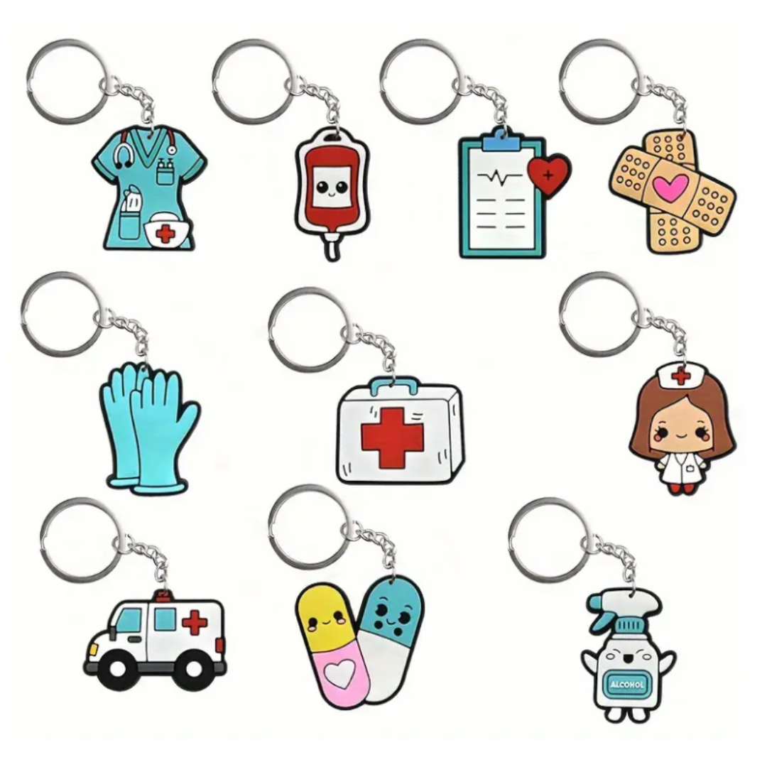 Nurse-Themed PVC Keychains – Cute, Durable &amp; Perfect for Medical Heroes
