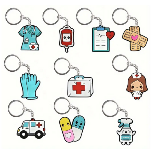 Nurse-Themed PVC Keychains – Cute, Durable &amp; Perfect for Medical Heroes